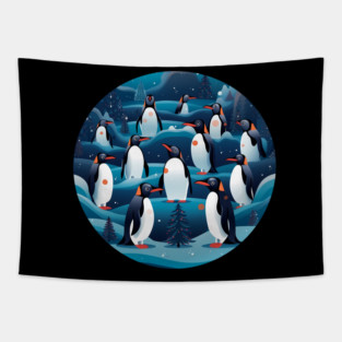 Penguin in Ornament, Love Penguins by Tapestry