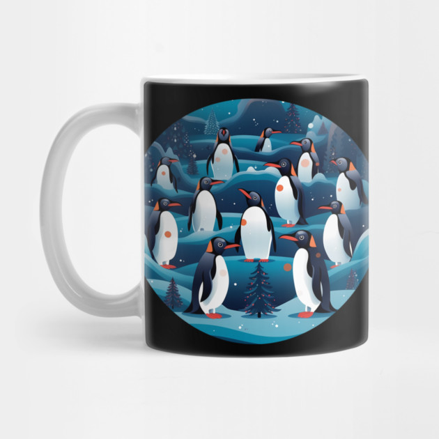 Penguin in Ornament, Love Penguins by by logiamerch