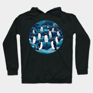 Penguin in Ornament, Love Penguins by Hoodie