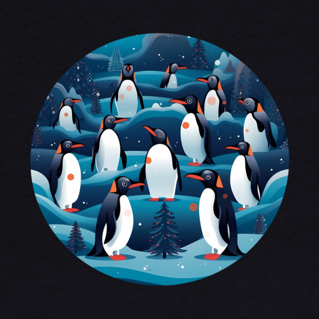 Penguin in Ornament, Love Penguins by by logiamerch
