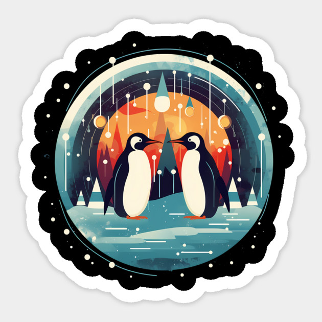 Penguin in Ornament, Love Penguins Sticker by logiamerch