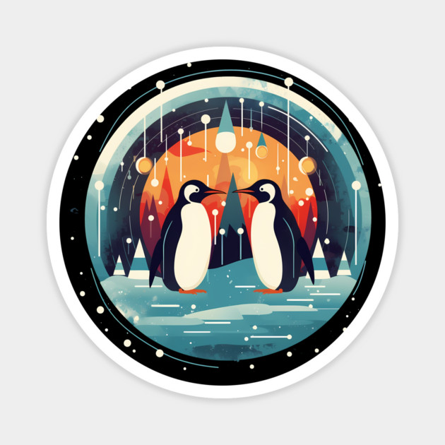 Penguin in Ornament, Love Penguins Magnet by logiamerch