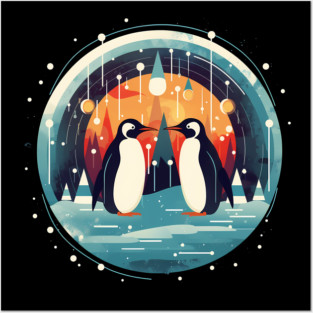 Penguin in Ornament, Love Penguins Posters and Art
