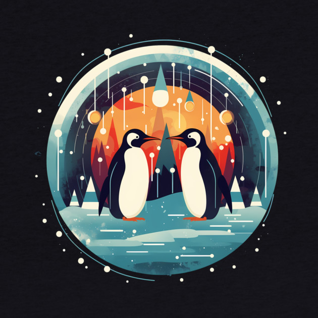 Penguin in Ornament, Love Penguins by logiamerch