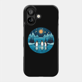 Penguin in Ornament, Love Penguins Phone Case