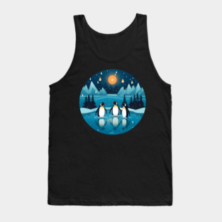 Penguin in Ornament, Love Penguins Tank Top