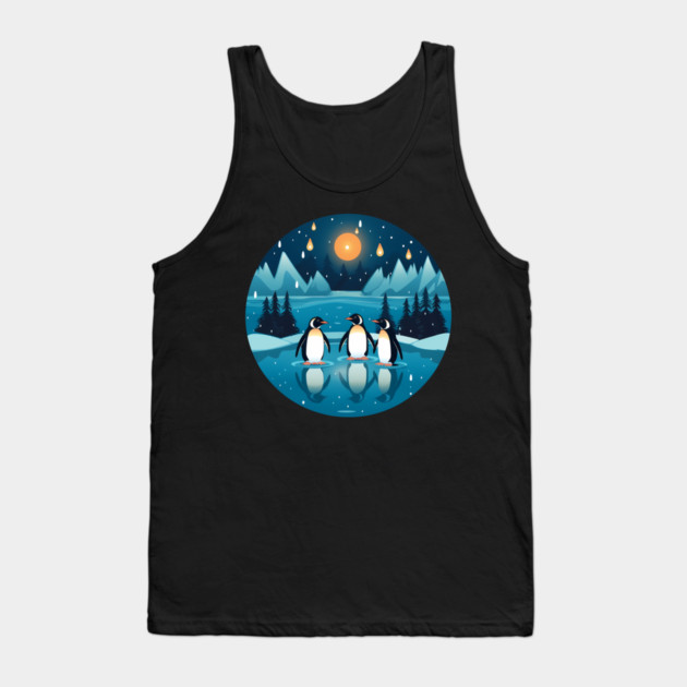 Penguin in Ornament, Love Penguins Tank Top by logiamerch