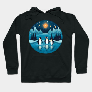 Penguin in Ornament, Love Penguins Hoodie