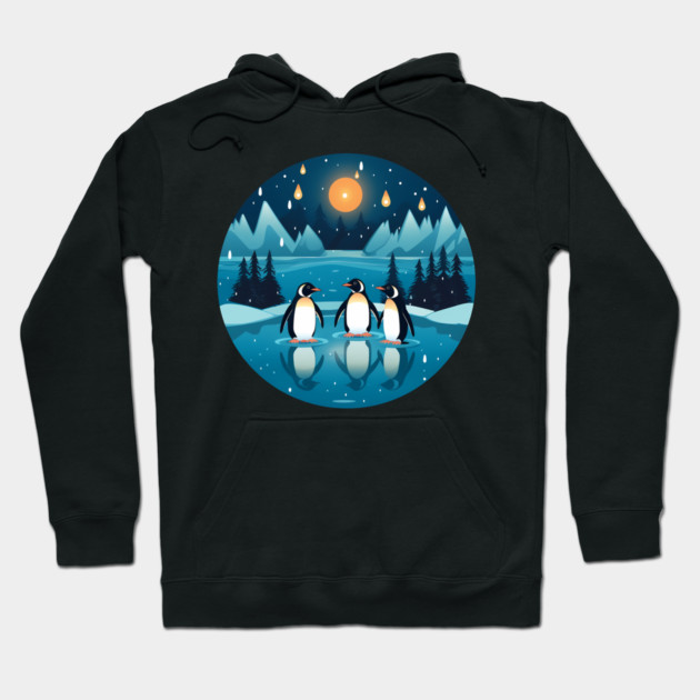 Penguin in Ornament, Love Penguins Hoodie by logiamerch