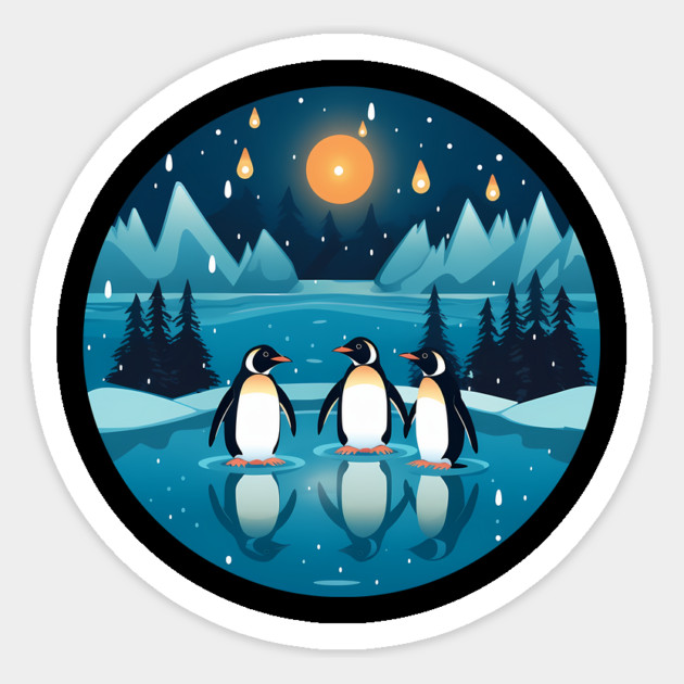 Penguin in Ornament, Love Penguins Sticker by logiamerch