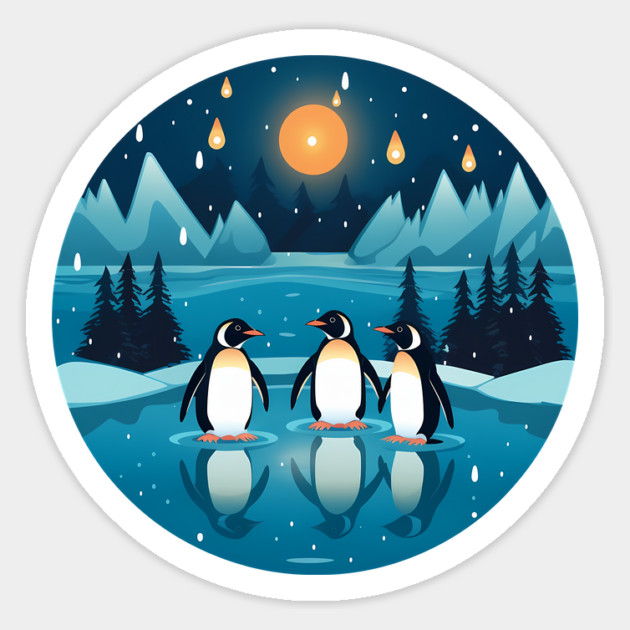 Penguin in Ornament, Love Penguins Magnet by logiamerch