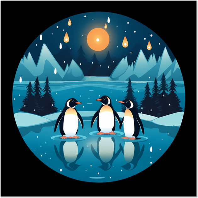 Penguin in Ornament, Love Penguins Wall Art by logiamerch