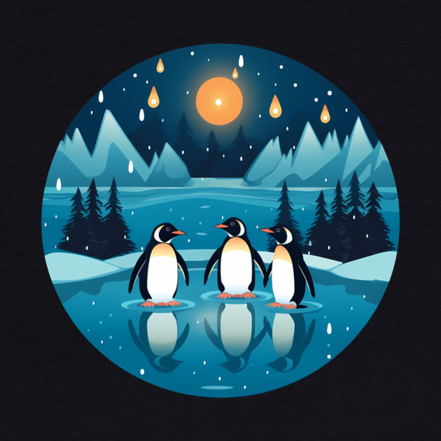 Penguin in Ornament, Love Penguins by logiamerch