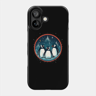 Penguin in Ornament, Love Penguins Phone Case