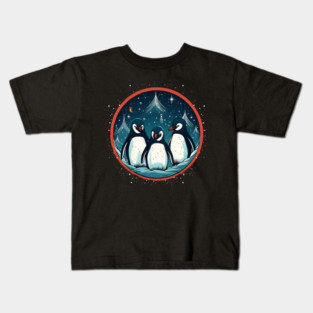 Penguin in Ornament, Love Penguins Kids T-Shirt