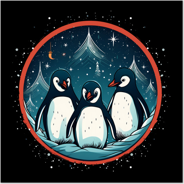 Penguin in Ornament, Love Penguins Wall Art by logiamerch