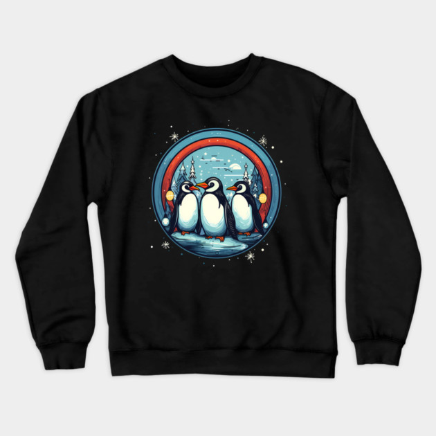 Penguin in Ornament, Love Penguins Crewneck Sweatshirt by logiamerch