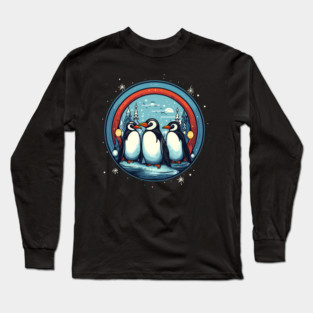 Penguin in Ornament, Love Penguins Long Sleeve T-Shirt