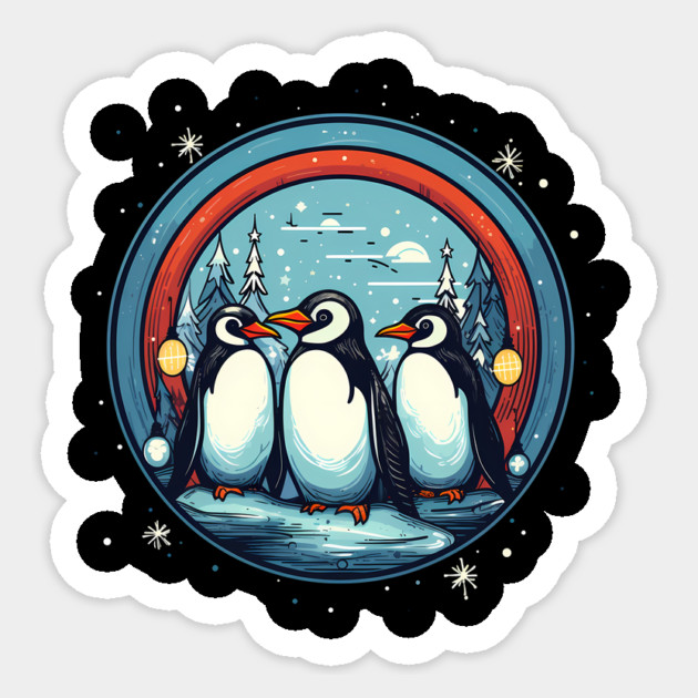 Penguin in Ornament, Love Penguins Sticker by logiamerch