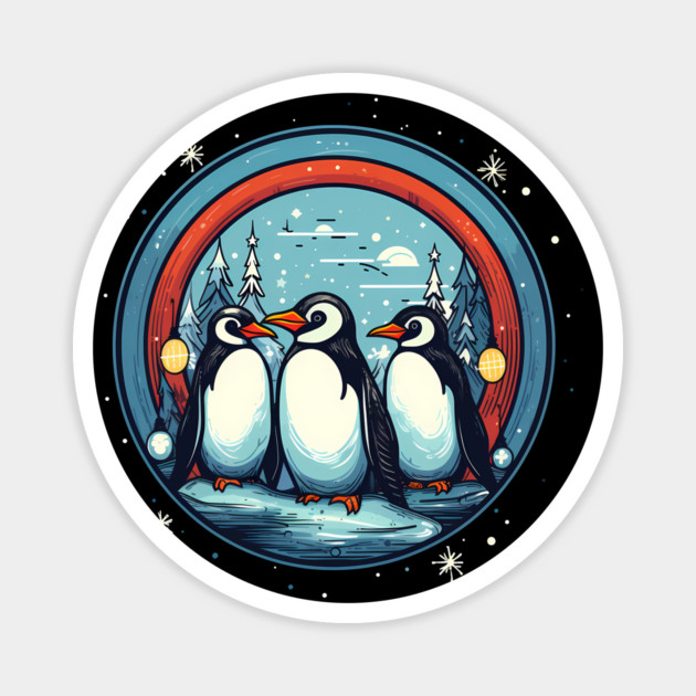 Penguin in Ornament, Love Penguins Magnet by logiamerch