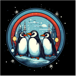 Penguin in Ornament, Love Penguins Posters and Art