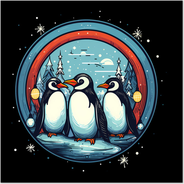 Penguin in Ornament, Love Penguins Wall Art by logiamerch