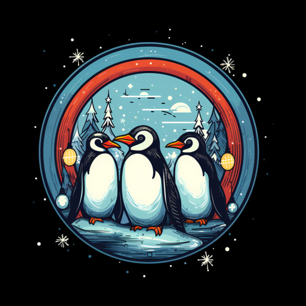 Penguin in Ornament, Love Penguins by logiamerch