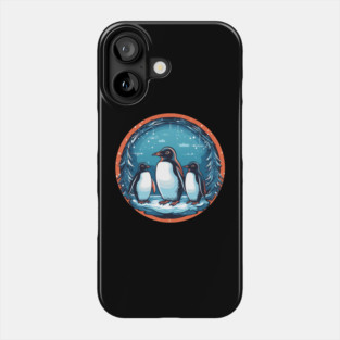 Penguin in Ornament, Love Penguins Phone Case