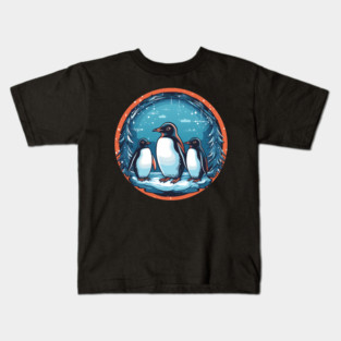 Penguin in Ornament, Love Penguins Kids T-Shirt