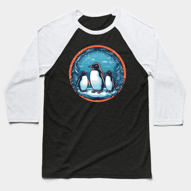 Penguin in Ornament, Love Penguins Baseball T-Shirt by logiamerch