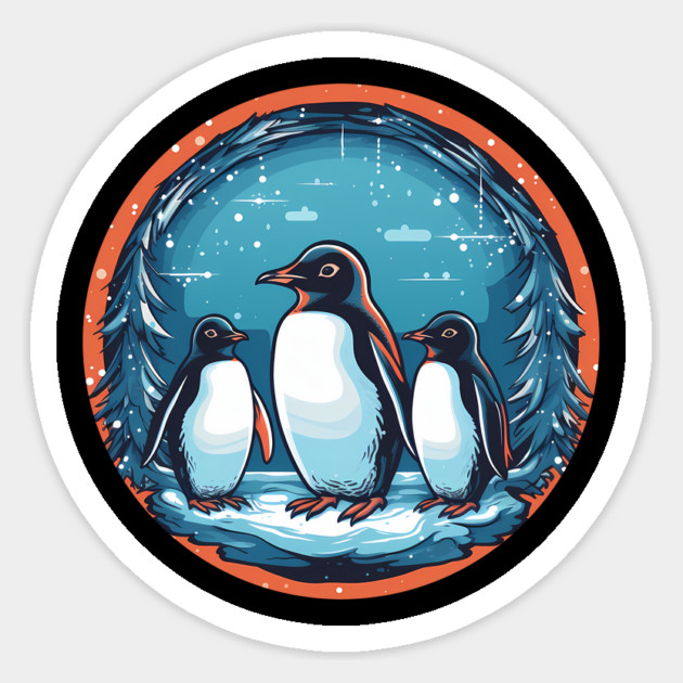 Penguin in Ornament, Love Penguins Sticker by logiamerch