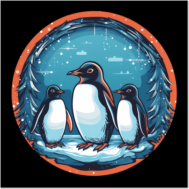Penguin in Ornament, Love Penguins Wall Art by logiamerch