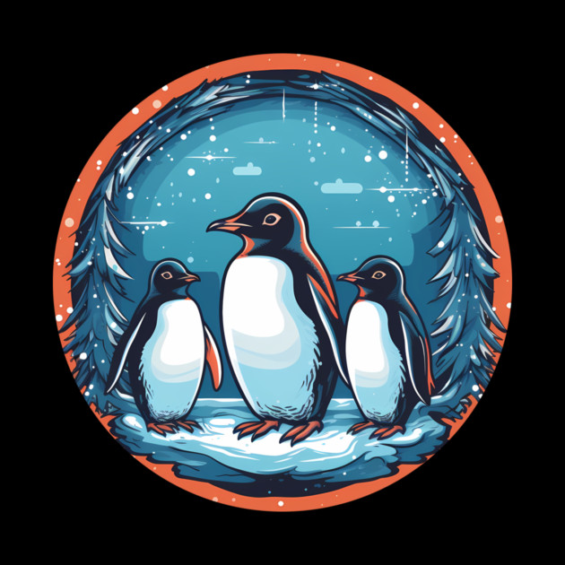 Penguin in Ornament, Love Penguins by logiamerch