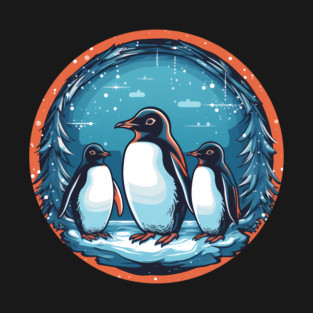 Penguin in Ornament, Love Penguins T-Shirt