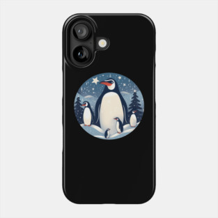 Penguin in Ornament, Love Penguins Phone Case