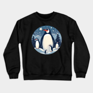 Penguin in Ornament, Love Penguins Crewneck Sweatshirt