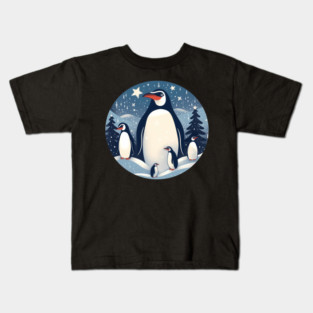Penguin in Ornament, Love Penguins Kids T-Shirt