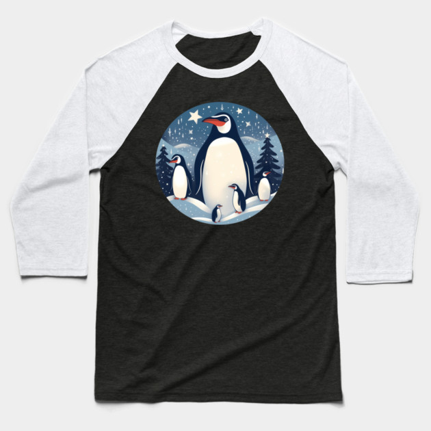 Penguin in Ornament, Love Penguins Baseball T-Shirt by logiamerch