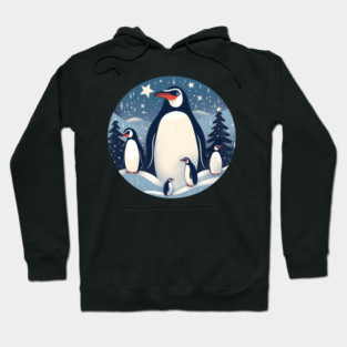 Penguin in Ornament, Love Penguins Hoodie