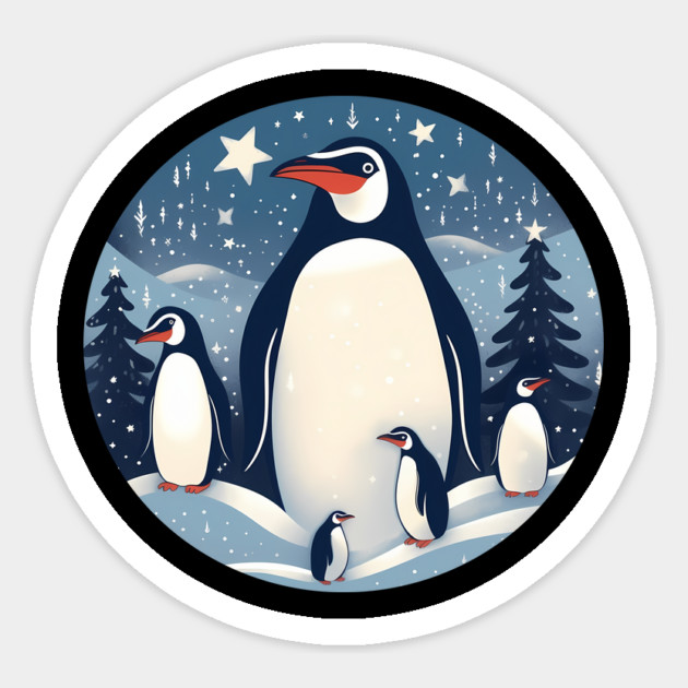 Penguin in Ornament, Love Penguins Sticker by logiamerch