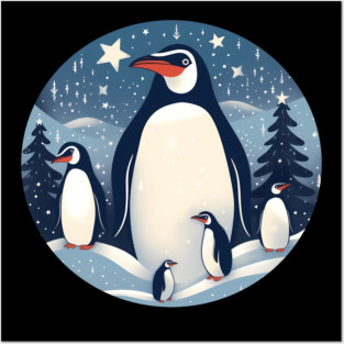 Penguin in Ornament, Love Penguins Posters and Art