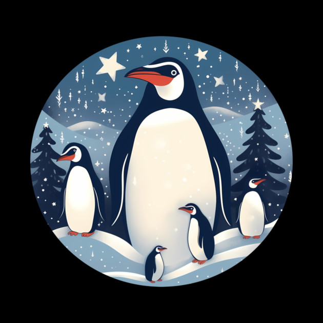 Penguin in Ornament, Love Penguins by logiamerch
