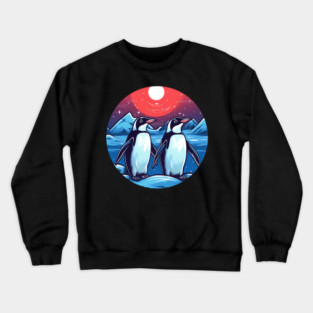 Penguin in Ornament, Love Penguins Crewneck Sweatshirt