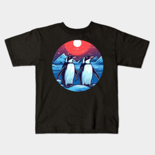 Penguin in Ornament, Love Penguins Kids T-Shirt