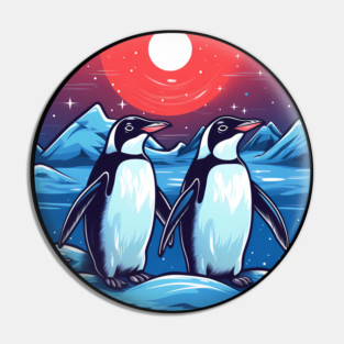 Penguin in Ornament, Love Penguins Pin