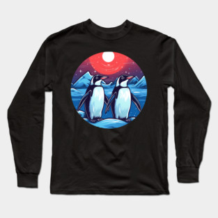 Penguin in Ornament, Love Penguins Long Sleeve T-Shirt