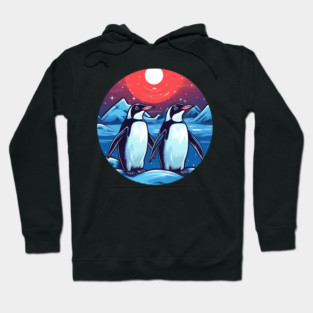 Penguin in Ornament, Love Penguins Hoodie