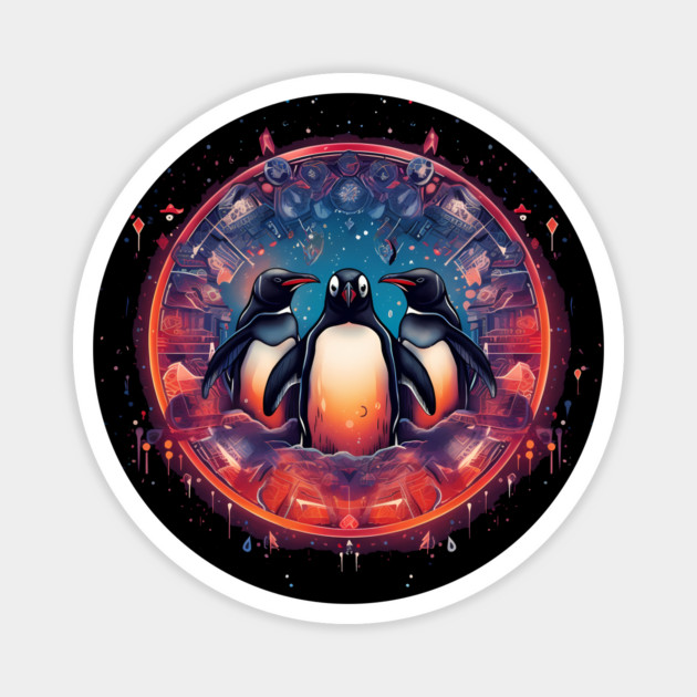 Penguin in Ornament, Love Penguins Magnet by logiamerch