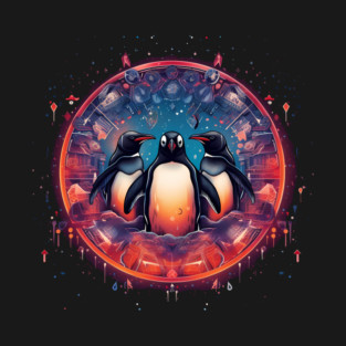 Penguin in Ornament, Love Penguins T-Shirt