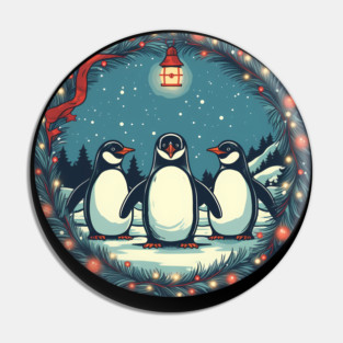 Penguin in Ornament, Love Penguins Pin